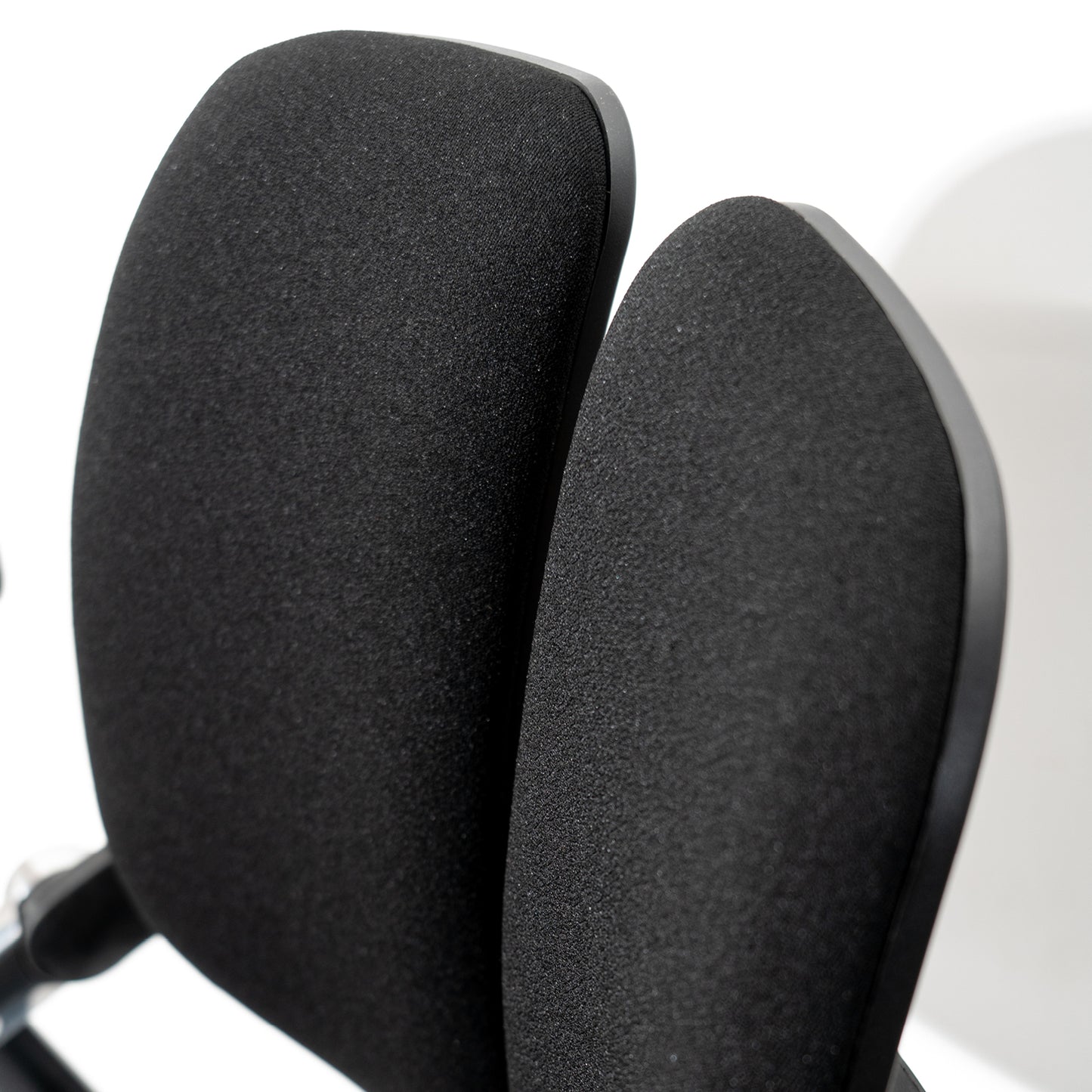 FYLICA Dual-Backrest Foldable Computer Chair, Folding Conference Room Chair with Dynamic Double Back Support, Breathable Mesh Seat & 360°Rolling Wheel, Foldable Chair Indoor (Black)