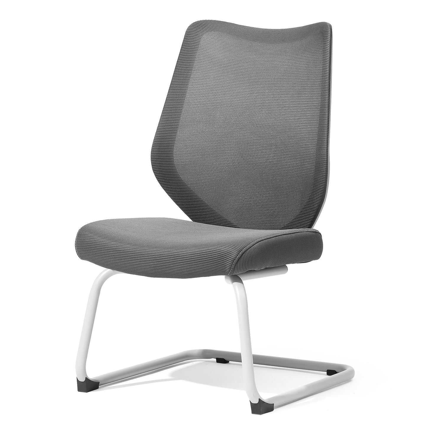 Office Chairs No Wheels Conference Room Chair Breathable Mesh Upgraded Cushion and Sled Base, Mid Back Reception Chair No Armrests